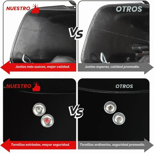 Vista 6 de TCT-MOTORPARTS Alforjas duras+soporte de conversión para Harley 1984-2017 Softail Heritage Classic Fatboy Springer Night Train Bad Boy Negro