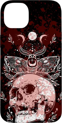 Vista 15 de Death Moth Gothic Dark Witch Occult Wiccan Goth Moon Pattern Case for iPhone 16