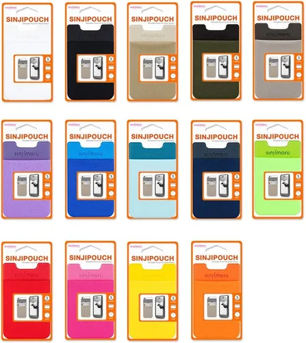 Vista 7 de Sinjimoru - Tarjetero para la parte posterior del teléfono, Sinji Pouch Basic 2