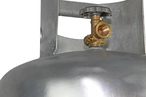 Vista 6 de Flame King YSN100-GALV - Tanque de propano de acero galvanizado de 100LB con válvula POL, libre de óxido y corrosión, construido para durar