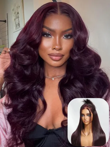 Vista 21 de UNICE Yaki Straight Pelucas Frontales de Encaje 13x4 de Cabello Humano con Cordón Pre Everything Sin Pegamento Peluca Frontal de Cabello Humano Pre