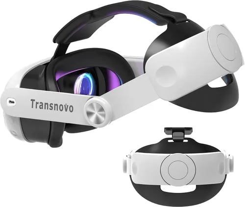 Vista 8 de Compatible with Oculus Quest 3 Head Strap, VR Accessory for Meta Quest 3,One-Button Retractable Lightweight Elite Strap,Enhanced Comfort Support and