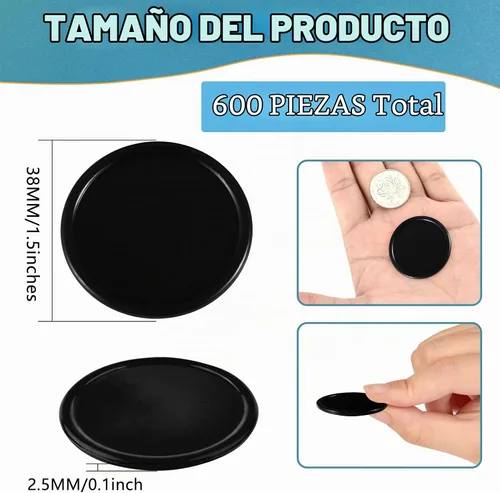 Vista 2 de Coopay Fichas de póquer de plástico de 1 1/2 pulgadas, contadores de aprendizaje, discos de conteo de fichas de bingo, marcadores para práctica