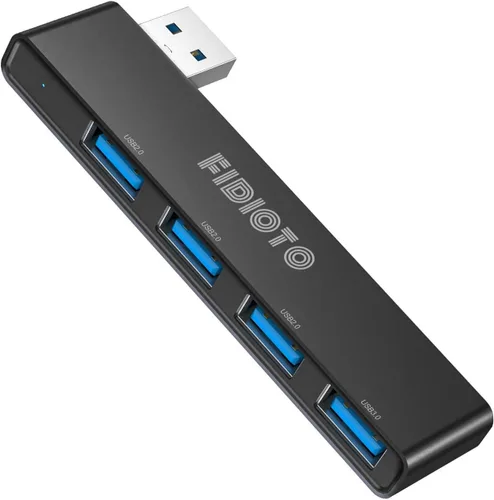 Vista 17 de Paquete de 2 Concentradores USB, Fidioto Concentrador USB de 4 Puertos (1 * Hub 3.0, 3 * Hub 2.0), Concentradores de Red para Laptop, iMac Pro