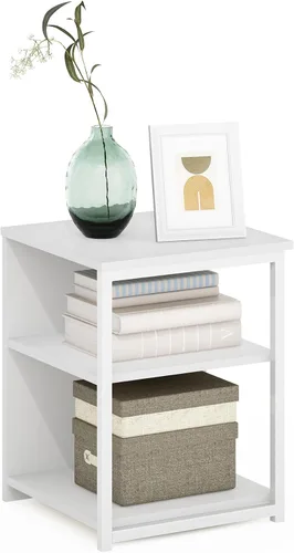 Vista 14 de Furinno Classic - Mesa auxiliar con cajón, paquete de 1 unidad, americano