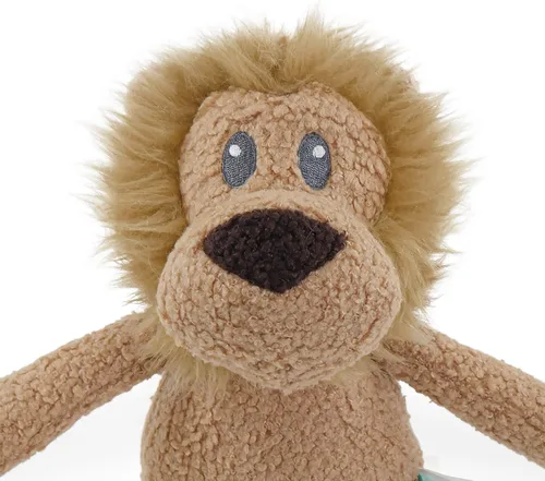 Vista 3 de Tufflove Lion - Juguete resistente para perros medianos a grandes, color marrón
