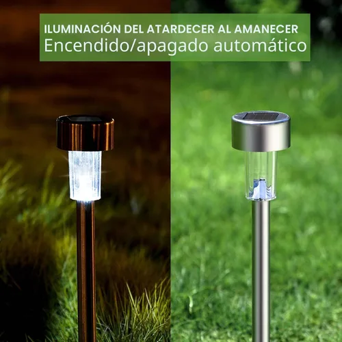 Vista 6 de Luces solares impermeables para exteriores, luces solares de jardín, color Blanco frío