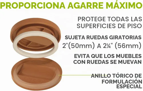 Vista 3 de Slipstick Gran traba para ruedas de muebles., Marrón, CB840 Caramelo