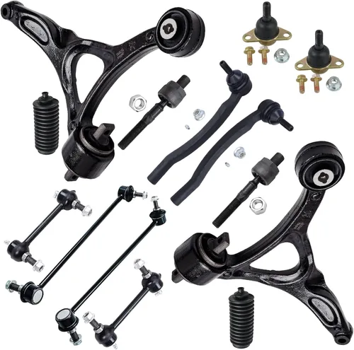 Vista 42 de Detroit Axle - Kit de suspensión frontal de 15 piezas para Jeep Grand Cherokee 99-04 1999 2000 2001 2002 2003 2004, brazos de control superior e