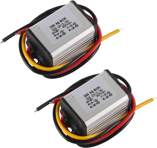 Vista 9 de Paquete de 2 convertidores de 12 V a 5 V, módulo de fuente de alimentación de tablero regulador de voltaje CC, CC 6.3-22V 12 voltios a 5 voltios 3A