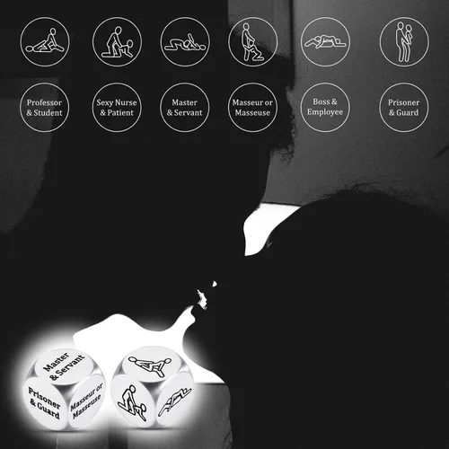Vista 3 de Dados sexuales, dados sexys, regalos de elefante blanco para adultos, regalos de broma para parejas, novio, marido, esposa, hombres y mujeres