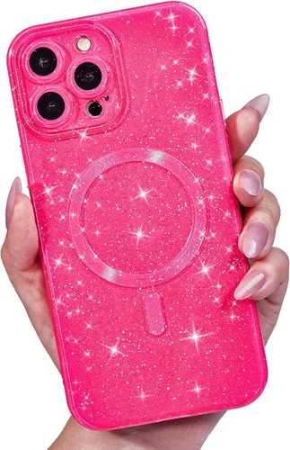 Vista 21 de LoeoeL Funda para iPhone 12 con Purpurina Compatible con Magsafe, Femenina Linda Brillante Magnética Mag Safe Bonita Funda para Teléfono