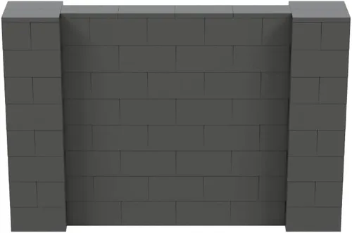 Vista 153 de EverBlock Kit de pared de 5 x 4 pies Bloques de construcción modulares Sistema de pared para edificios, pantallas y estructuras Divisor