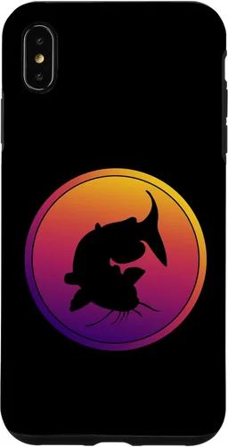 Vista 7 de iPhone 15 Synthwave Fishing Retrowave Catfish Fisherman Case