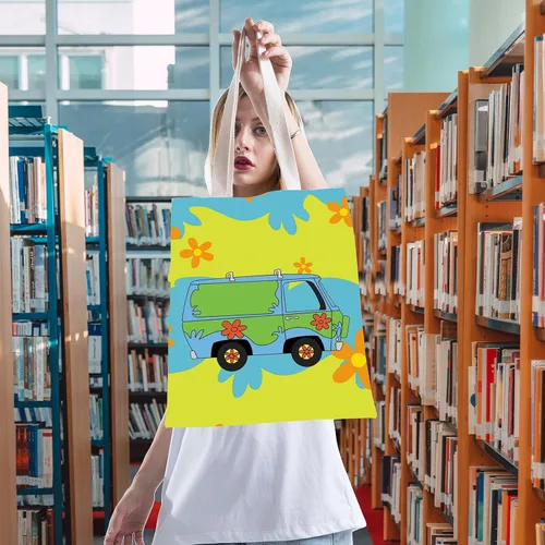 Vista 5 de Bolsa de hombro de película de dibujos animados Máquina de bolsa de mano para automóvil, regalo para mejor amigo, bolsa misteriosa para furgoneta