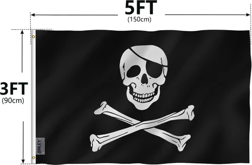 Vista 7 de Bandera pirata