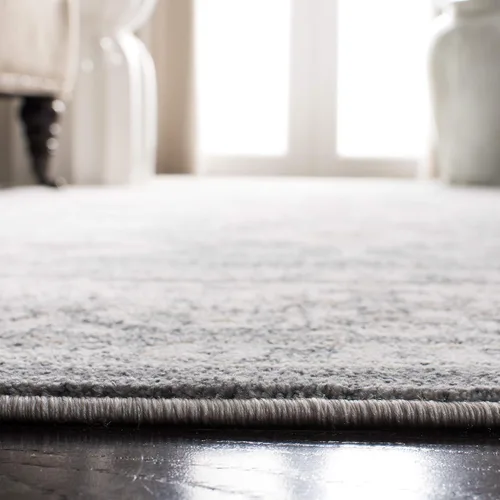 Vista 64 de SAFAVIEH - Colección Isabella, alfombra decorativa - 2'2" x 5', azul y crema, diseño oriental, no desprende pelusa y fácil cuidado, ideal para áreas