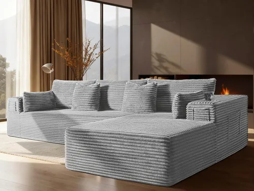 Vista 119 de Sofá modular de gran tamaño de 108 pulgadas, cómodo sofá deshuesado en forma de U para sala de estar, asientos extra profundos, sin montaje, sofá