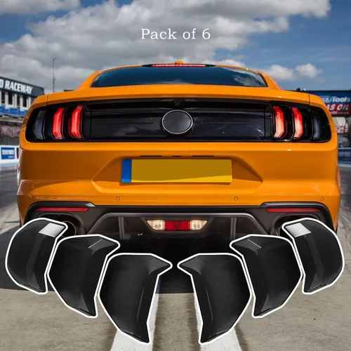 Vista 6 de Danti Cubierta de luz trasera para Ford Mustang 2018, 2019, 2020, 2021, 2022, 2023, marco de guardia de luz trasera, accesorios de biseles, 6 piezas
