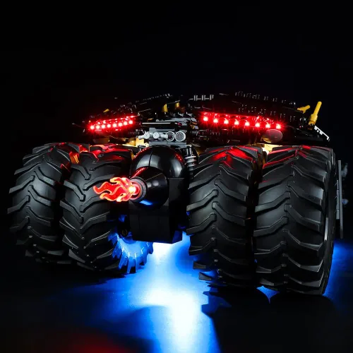 Vista 4 de Kyglaring Kit de iluminación LED solamente – Juego de luces diseñado para Lego DC Batman Batmobile Tumbler 76240 Kit de modelo de construcción – sin