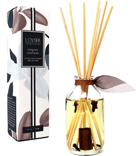 Vista 31 de Set de difusor de cañas, difusor de aceite perfumado con aroma a ámbar romántico y varillas, accesorios de fragancia para el hogar para decorar