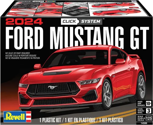 Vista 12 de Revell 14586 2024 Ford Mustang GT 1:25 Escala 65 piezas Nivel 3 Modelo Kit de construcción de automóviles