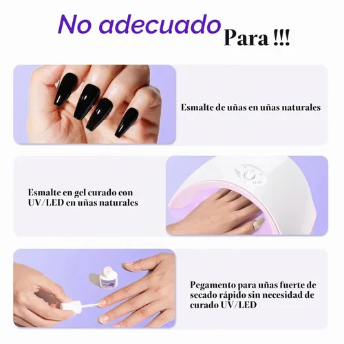 Vista 4 de Gellen Removedor de pegamento de uñas, pegamento de gel suave sin acetona Removedor de pegamento para uñas de 1.4 fl oz