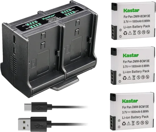 Vista 7 de Kastar Quadruple Battery Charger Compatible with Panasonic Lumix DMC-TZ60, Lumix DMC-TZ61, Lumix DMC-TZ70, Lumix DMC-ZS27, Lumix DMC-ZS30 DMC-ZS30K