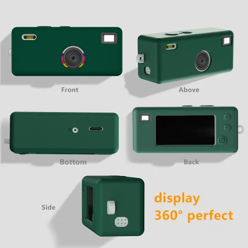 Vista 2 de Funda de silicona para llavero Kodak CHARMERA para cámara digital con protector de pantalla y cordón para accesorios de llavero CHARMERA