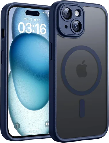 Vista 70 de TOCOL Funda para iPhone 11, compatible con Magsafe, protección completa de cámara, imanes integrados, protección contra caídas, funda translúcida