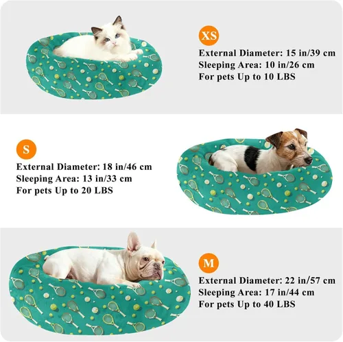 Vista 6 de Pet Dog Beds Warm & Cozy Fluffy Dog Cave Bed for Extra Small Size Pets Supplies XS Tennie
