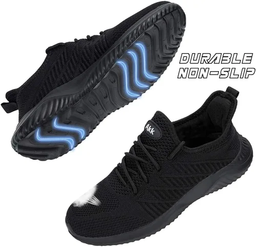 Vista 2 de Zapatos deportivos sin cordones para mujer, diseño ligero de espuma viscoelástica para caminar, gimnasio, viajes, trabajo o uso informal