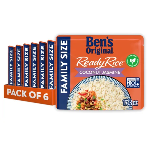 Vista 12 de BEN'S ORIGINAL READY RICE - Arroz basmati, tamaño familiar, bolsa de 17.3 onzas (paquete de 6)