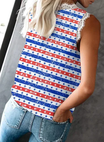 Vista 165 de VIISHOW - Camiseta sin mangas, sexy, con cuello en V y bordes de encaje para mujer, camisola de vestir, camisas de gasa, sin mangas, casuales
