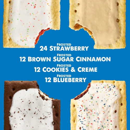 Vista 7 de Pop-Tarts - Tostadas, alimentos para el desayuno, bocadillos para niños, paquete variado (60 Pop-Tarts)