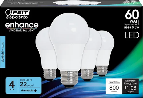 Vista 13 de Feit Electric Bombillas LED A19, 60 W Eq, regulables, blanco suave, paquete Blanco suave (2700K Soft White)