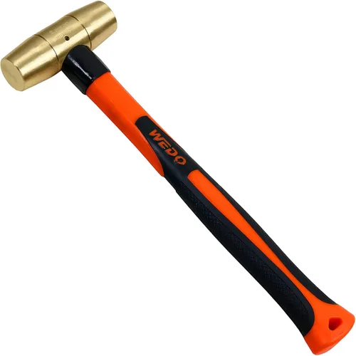 Vista 12 de WEDO Martillo de latón de 16 oz, martillo de mazo de latón macizo con mango Mango de fibra de vidrio