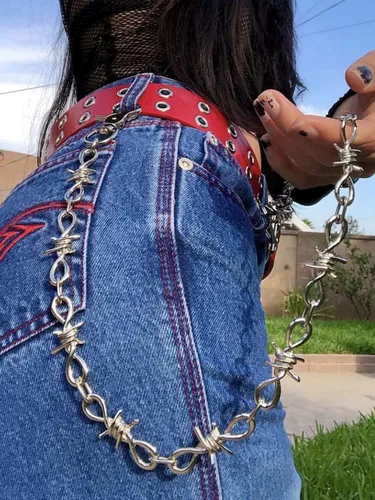 Vista 4 de Long tiantian Collar de alambre de púas, gargantilla punk, unisex, cadena hip-hop, joyería gótica para hombres y mujeres, otro, otro