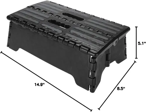 Vista 10 de Taburete plegable portátil para adultos y niños, silla de escalón con capacidad para hasta 300 libras para ancianas, embarazadas, baño, dormitorio