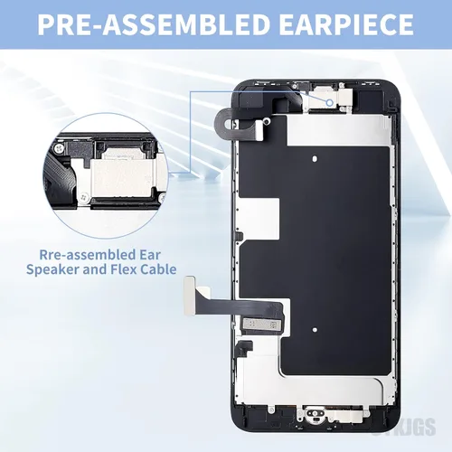 Vista 3 de Para iPhone 8 Plus Reemplazo de pantalla con botón de inicio 5.5 "Kit de reparación negro, 3D táctil 8plus pantalla LCD digitalizador montaje
