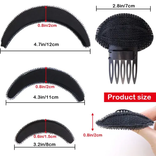 Vista 2 de 10 piezas de aumento de volumen para el cabello, esponja de soplo, juego de accesorios para el cabello, para bricolaje, mujeres y niñas