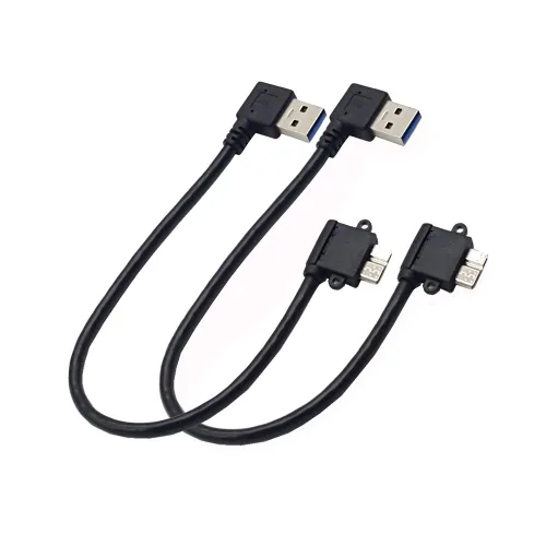 Vista 4 de Seadream Paquete de 2 adaptadores USB 3.0 A macho a micro B macho en ángulo
