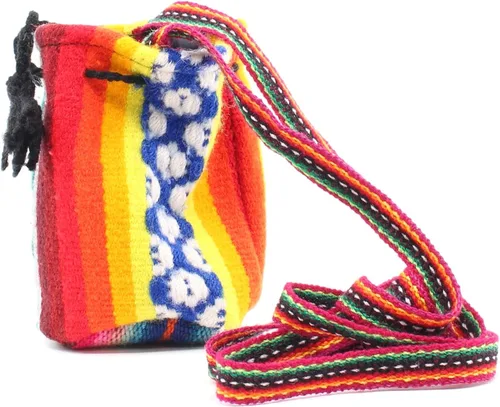Vista 5 de Shamans Market Bolso con cordón peruano - Pequeño Rojo