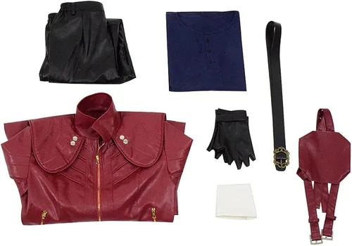 Vista 6 de Dante Cosplay - Chaqueta de disfraz de Devil May Cry Nero Cosplay traje de Halloween para hombre