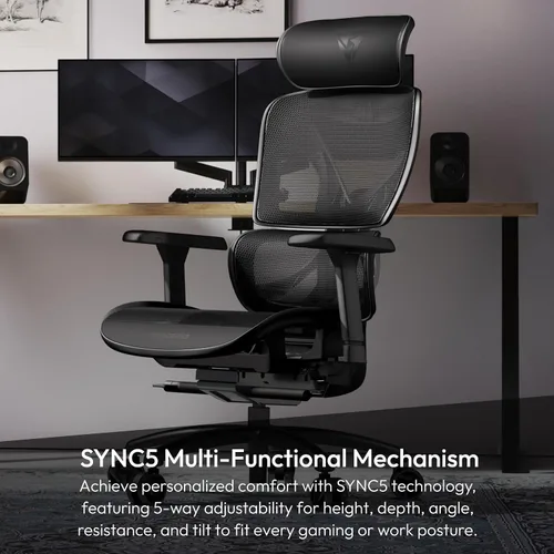 Vista 2 de THUNDERX3 XTC - Silla de oficina ergonómica para adultos, silla de juegos para adultos, silla de escritorio con respaldo alto, inclinación síncrona