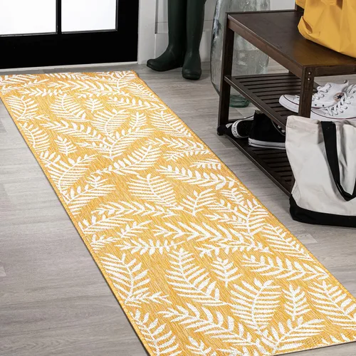 Vista 33 de Eyely BMS119A-28 Santa Monica Nevis Palm Frond - Alfombra costera para interiores y exteriores, casual, campo, floral, dormitorio, cocina, patio