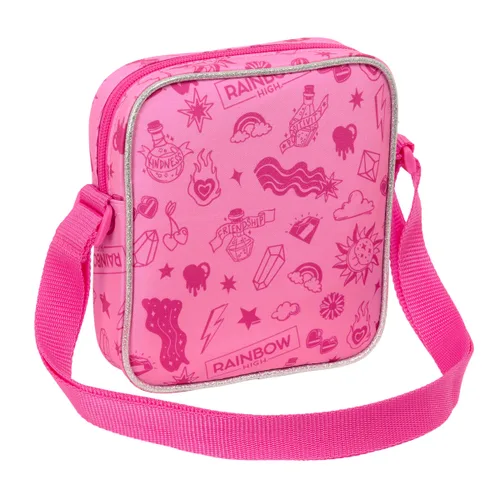 Vista 4 de Bolso Bandolera Rainbow High Shine Multicolor 16 x 18 x 4 cm