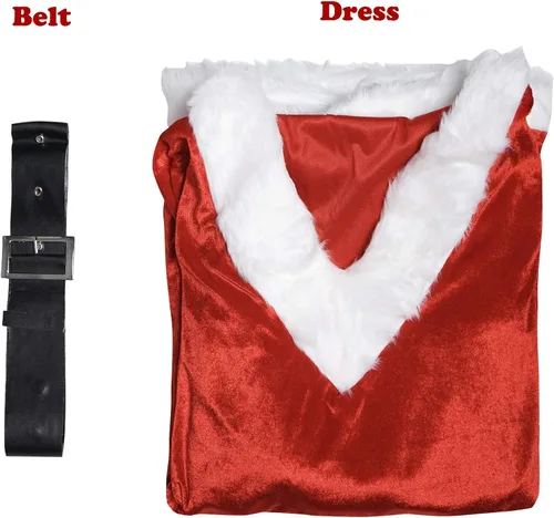 Vista 6 de EraSpooky Disfraz de Papá Noel de Navidad para mujer