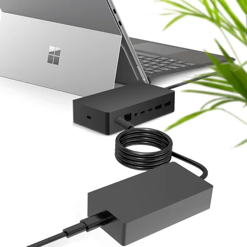 Vista 4 de 199W 15.35V 12.96A Cargador Adaptador de CA Compatible con Microsoft Surface Docking Station 2, Modelo 1931 1917 Microsoft Surface Dock 2 Cable