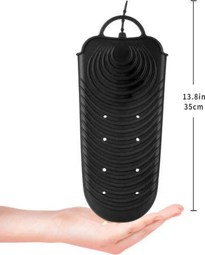 Vista 5 de ZAXOP Alfombrilla de rizador resistente al calor y bolsa de viaje – Soporte de silicona para herramientas de pelo caliente para plancha plana Negro
